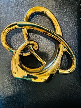 Gold Abstract Knot Sculpture Decorative Accent